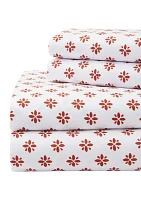 Red Ditsy Floral Sheet Set