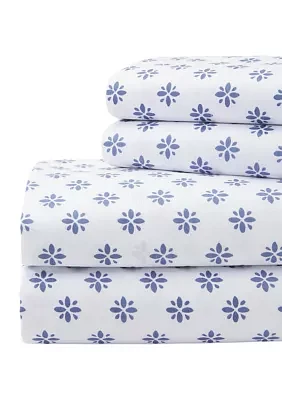 Blue Ditsy Floral Sheet Set