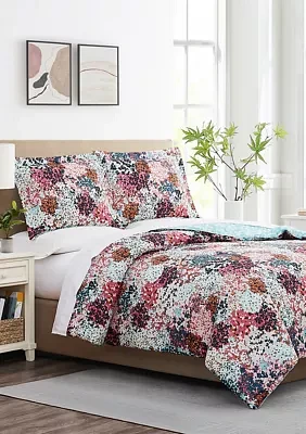 Multi Print Floral Comforter Set