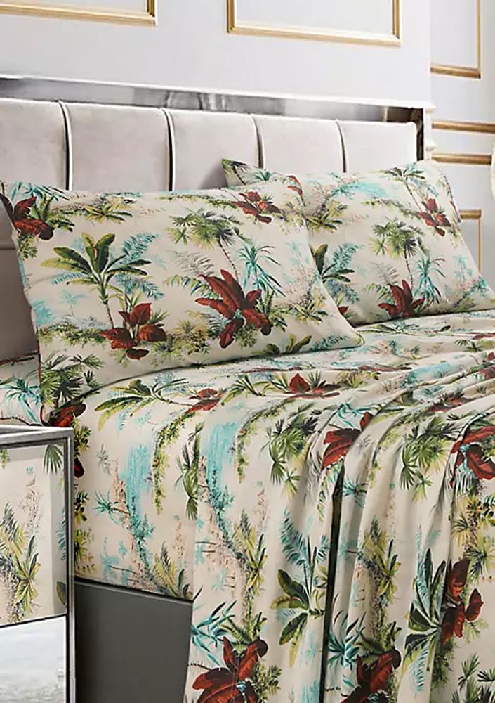 Belk Paradise Island Sateen Extra Deep Pocket Sheet Set | The Summit