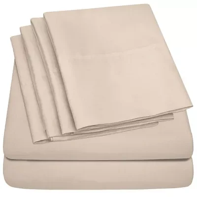 1500 Series Extra Deep 24" Pocket 6 Piece Sheet Set