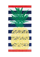 Pineapple Striped Beach Towel 