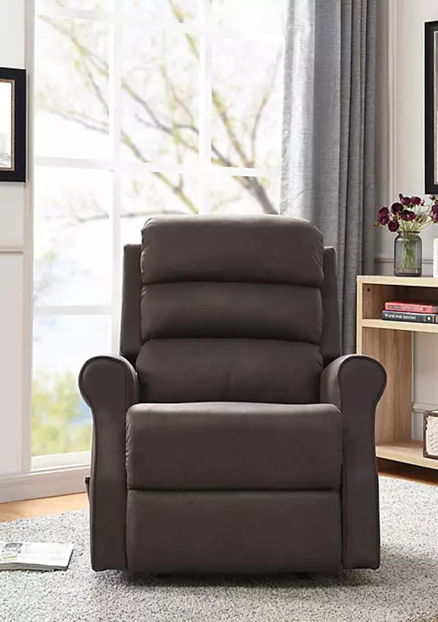 langdale fabric rocker recliner brown