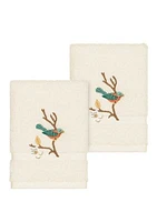 Spring Time Set of 2 Embellished Washcloths