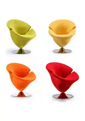Manhattan Comfort Tulip Swivel Accent Chair (Set of 4)