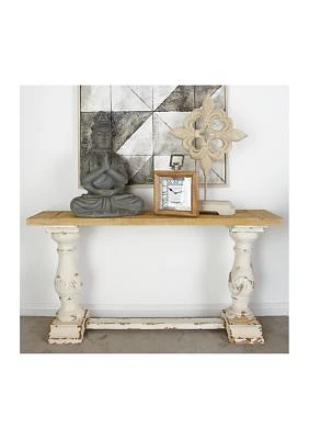 Industrial Wood Console Table