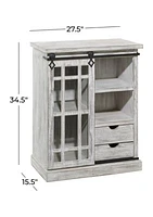 White Wood Farmhouse Cabinet