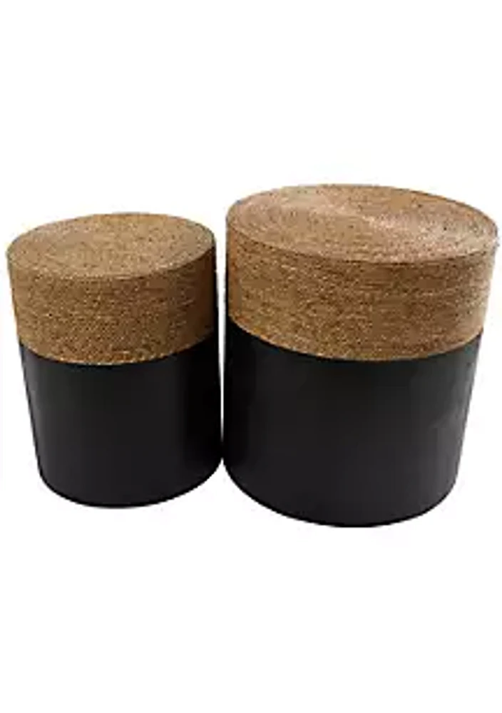 Monroe Lane Bohemian Wood Accent Table - Set of 2