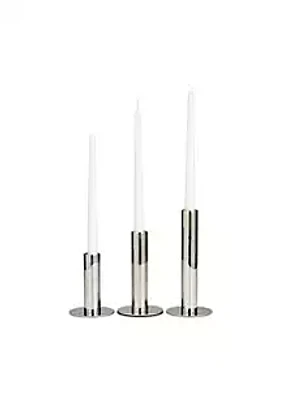 Monroe Lane Contemporary Stainless Steel Candle Holder - Set of 3
