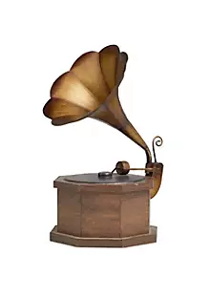 Monroe Lane Vintage Metal Gramophone