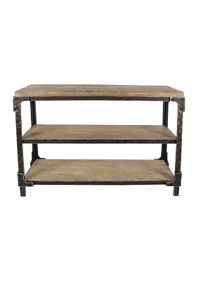 Industrial Wood Console Table