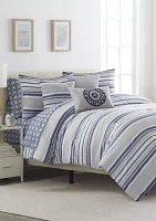 Textured Stripe 10-Piece Comforter Set