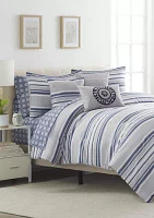 Textured Stripe 10-Piece Comforter Set