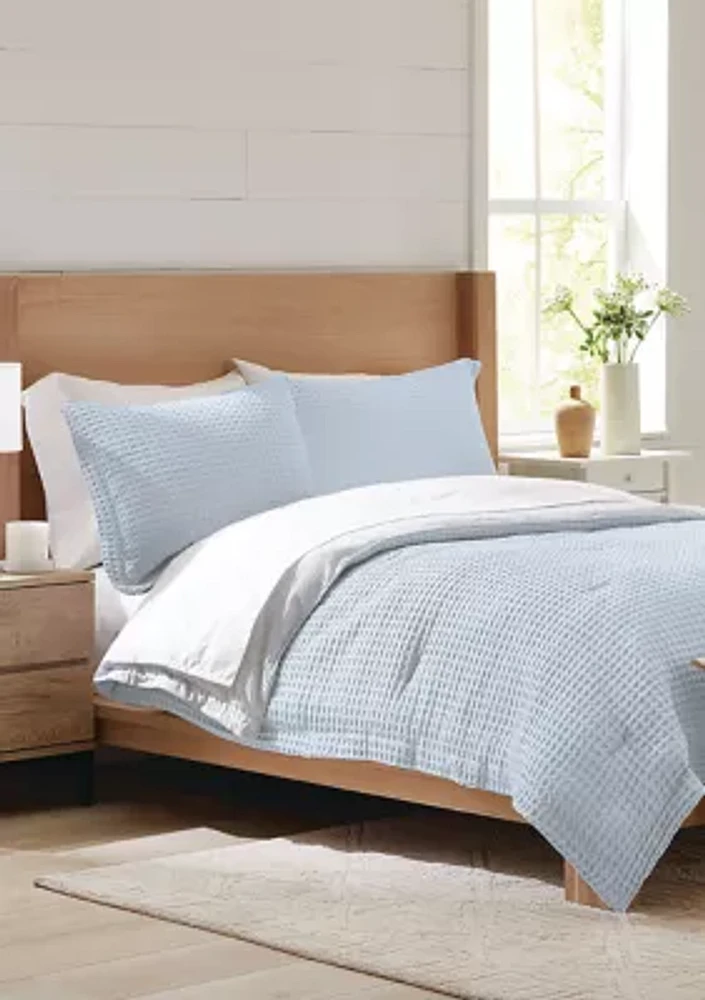 Waffle Weave Comforter Set