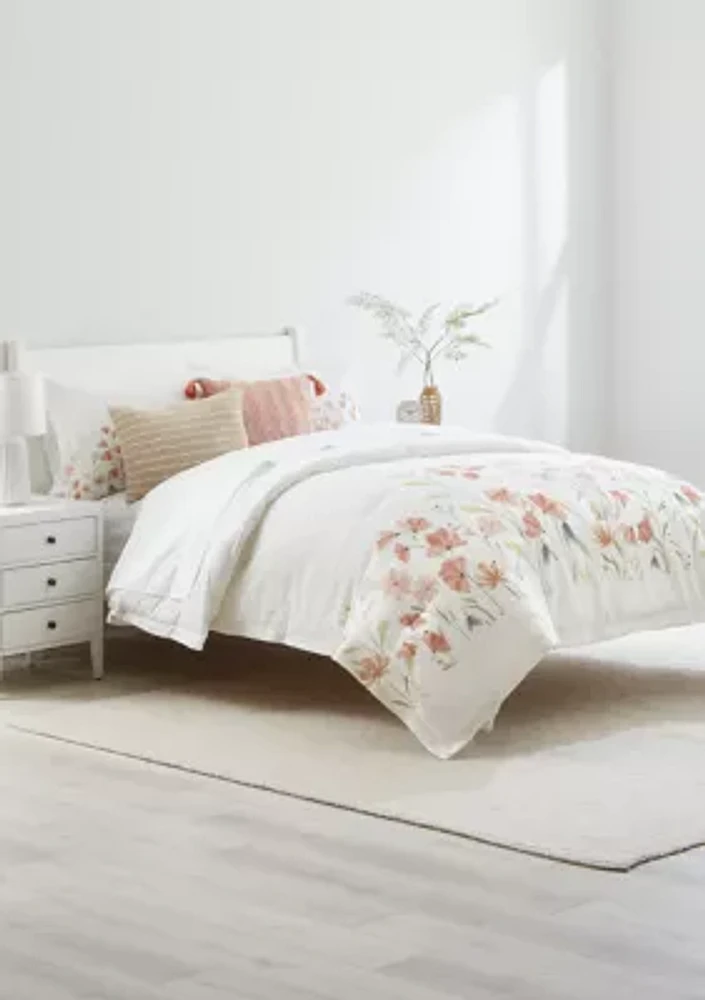 Floral Bloom Waffle Comforter Set