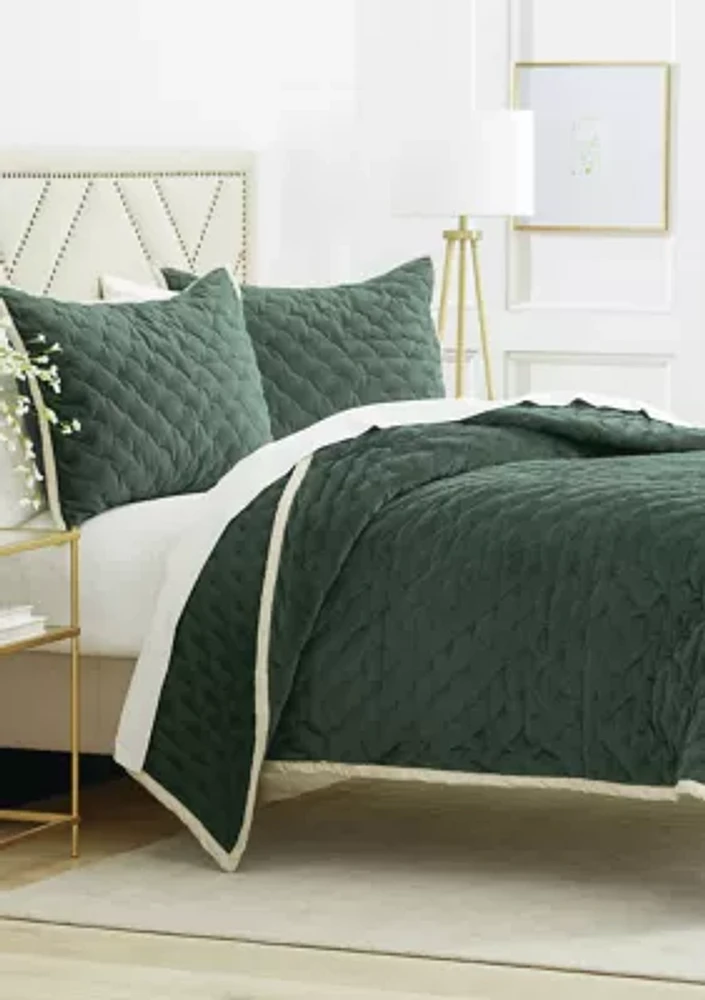 Lusso Velvet Quilt Set