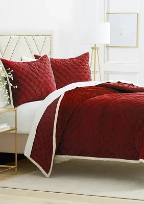 Lusso Velvet Quilt Set