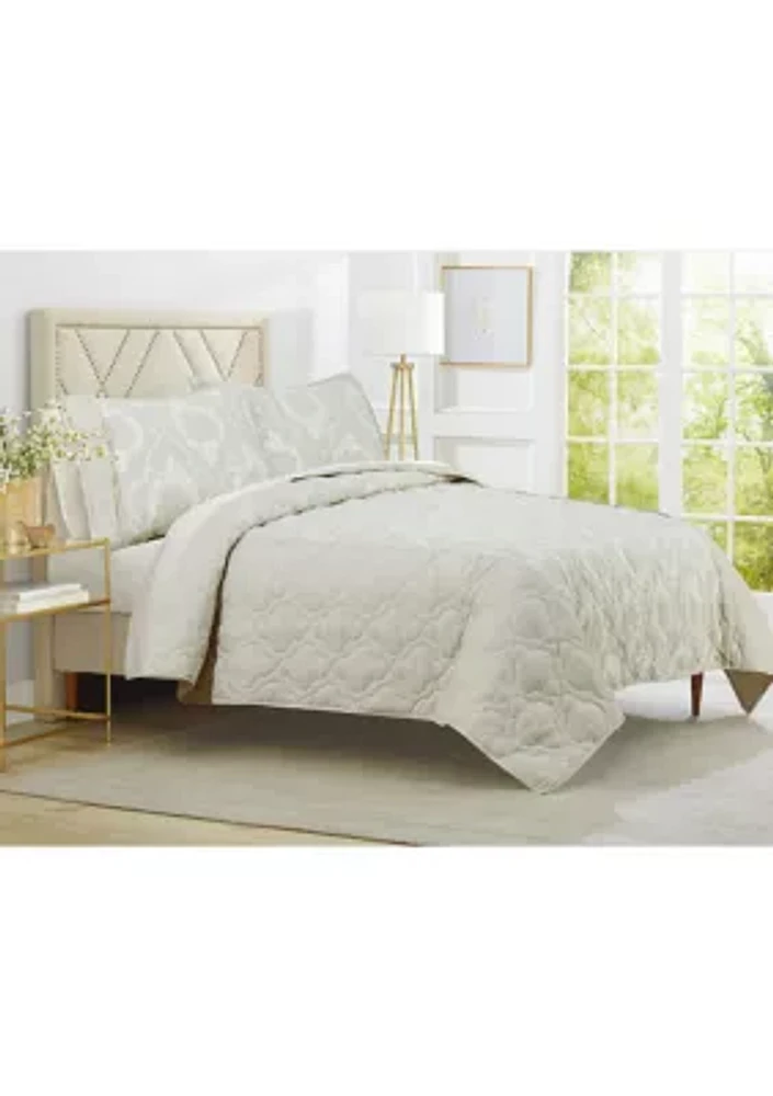 Natural Filigree Quilt Set