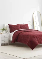 Syrah Stripe Quilt Set