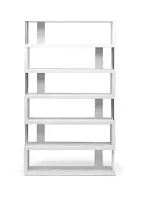 Baxton Studio Barnes White Six-Shelf Modern Bookcase