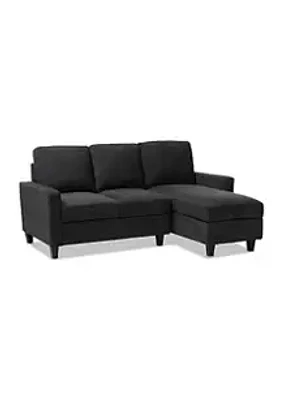 Baxton Studio Greyson Modern and Contemporary Dark Grey Fabric Upholstered Reversible Sectional Sofa