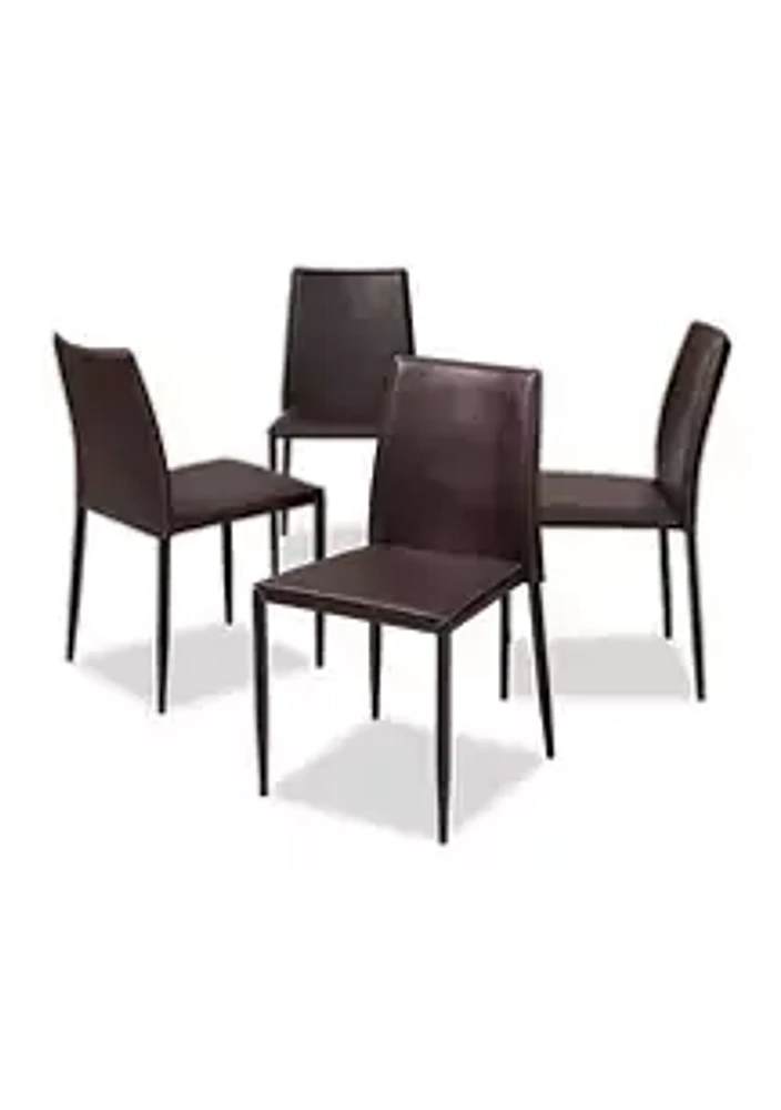 Baxton Studio Pascha Modern and Contemporary Faux Leather Upholstered Dining Chair