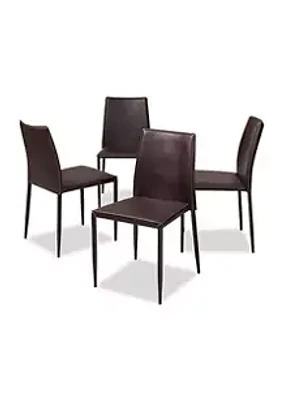 Baxton Studio Pascha Modern and Contemporary Faux Leather Upholstered Dining Chair