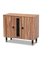 Baxton Studio Valina Modern and Contemporary 2-Door Wood Entryway Shoe Storage Cabinet
