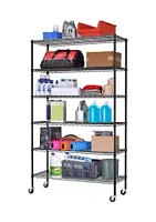 BestOffice Wire 6 Shelf Adjustable Metal Rack