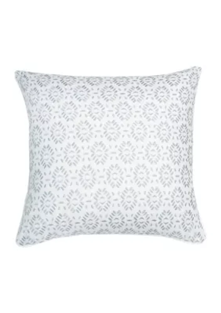 Geo Dash Embroidered Decorative Pillow