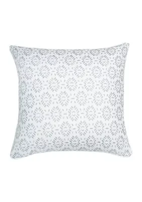 Geo Dash Embroidered Decorative Pillow