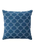 Scallop Geo Embroidered Decorative Pillow