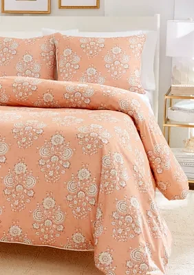 Sutton Flower 3 Piece Comforter Set
