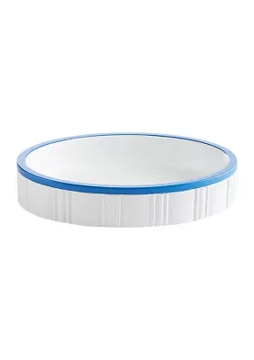 Blue Trim Soap Dish