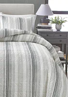 Grey Stripe Quilt Set