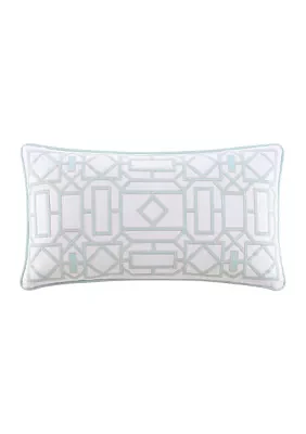 Trellis Square Chambray Decorative Pillow