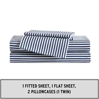 Vivid Stripe Microfiber Sheet Set