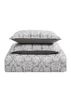 Lyndsay 3 Piece Charcoal Comforter Set