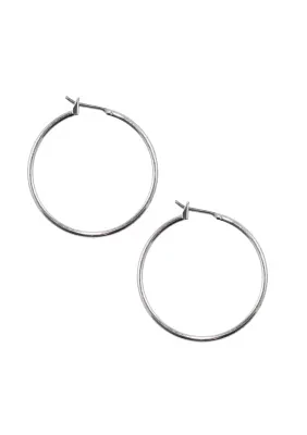 Silver-Tone Hoop Earring