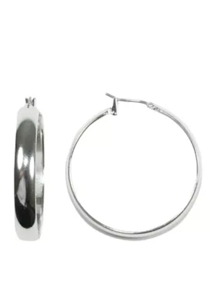 Silver-Tone Hoop Earring