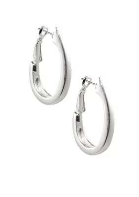 Basic Silver-Tone Hoop Earrings