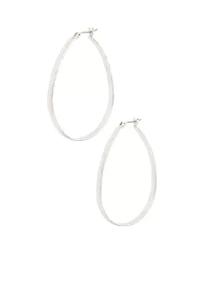 Oblong Hoop Earring