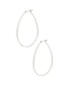 Oblong Hoop Earring