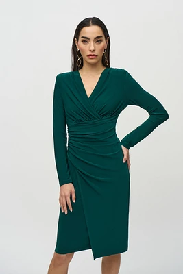 Silky Knit Wrap Dress