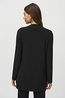 Silky Knit And Leatherette Cover Up