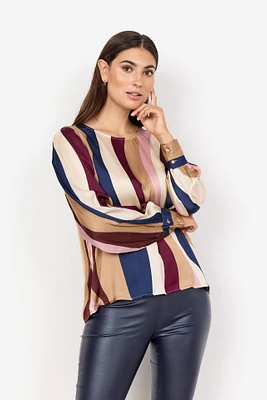 Ines Long Sleeve Print Woven Top