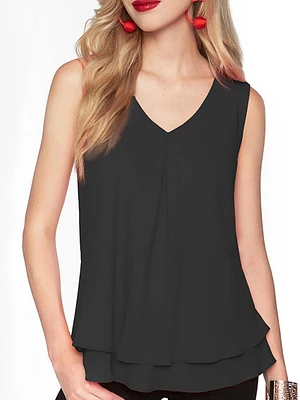 Pleated Chiffon Top