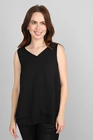 Sleeveless V-Neck Georgette Top