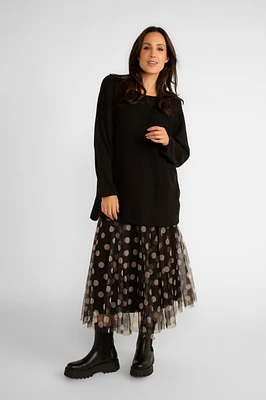 Playful Polka Dot Chiffon Skirt