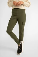 Silky Knit Slim Fit Cargo Pants